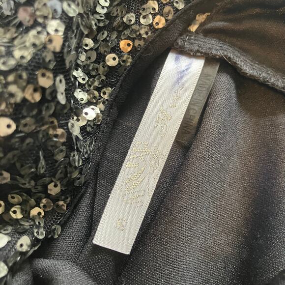 V neck silver sequin cami with flared waist, going out night out party new years - Picture 8 of 8